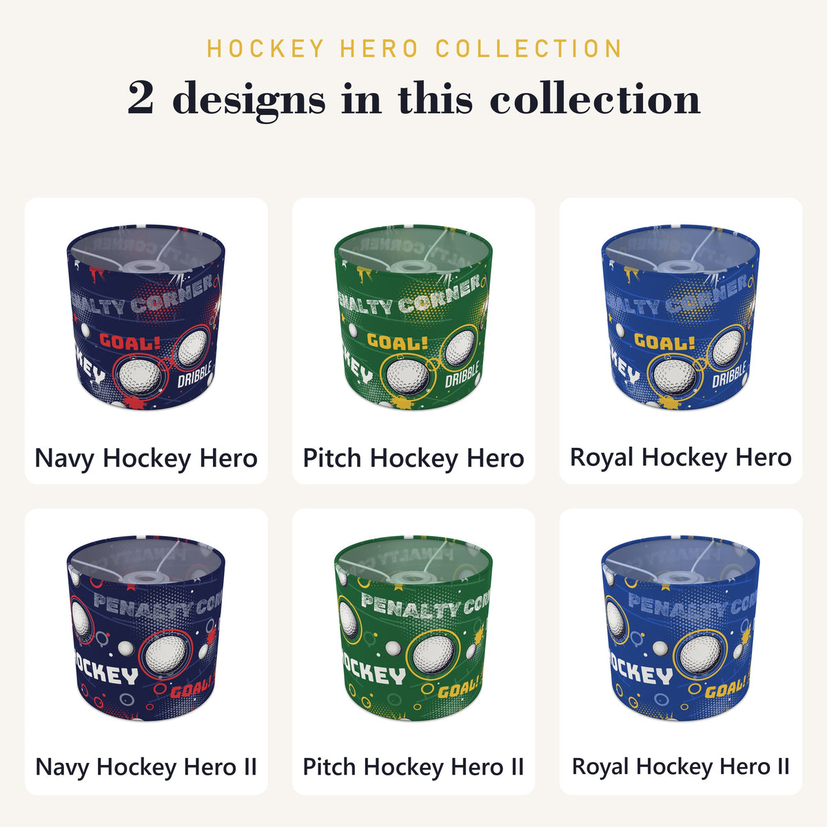 Navy Hockey Hero II lampshade - 20cm x 18.5cm Ceiling - photo 8