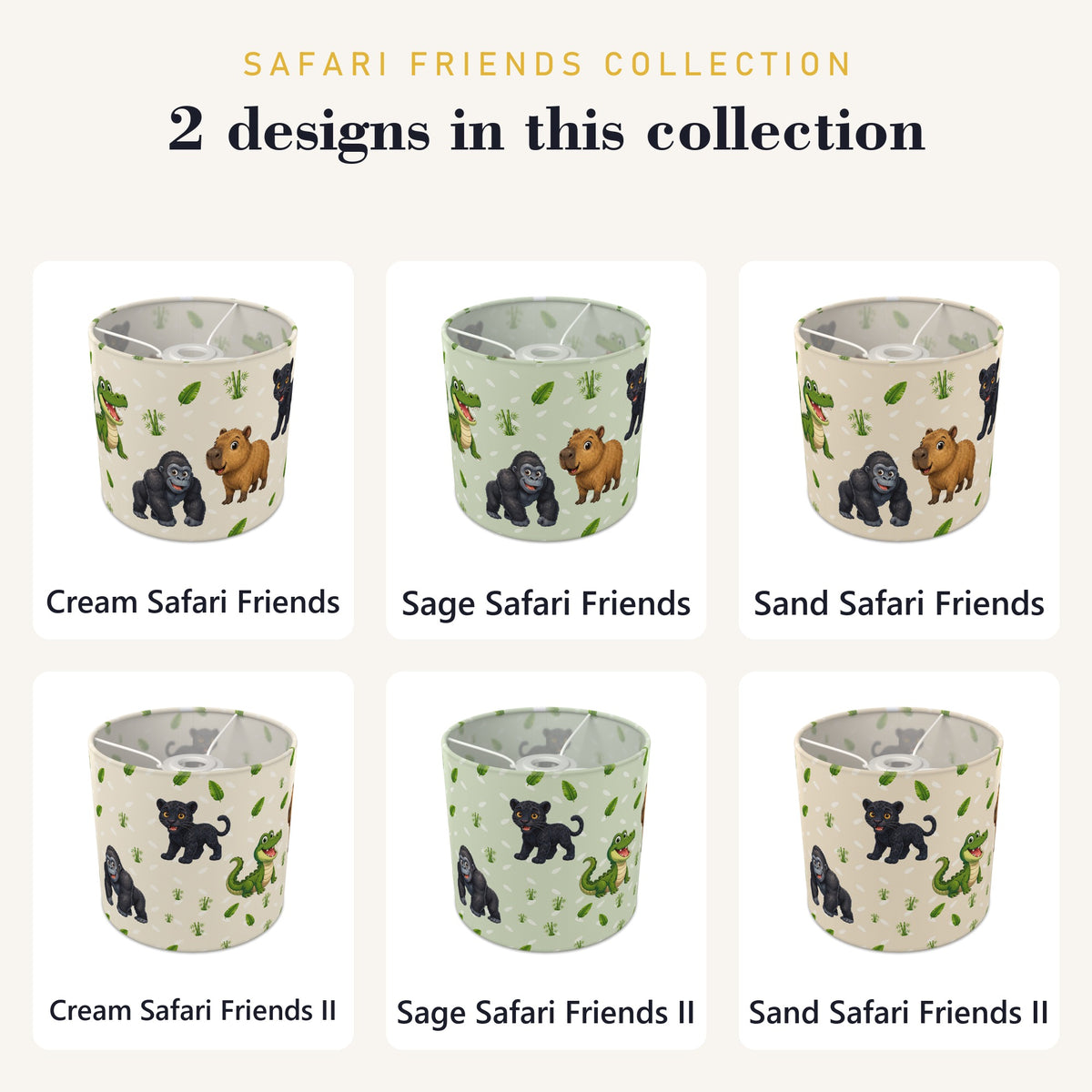 Sand Safari Friends II lampshade - 20cm x 18.5cm Ceiling - photo 8