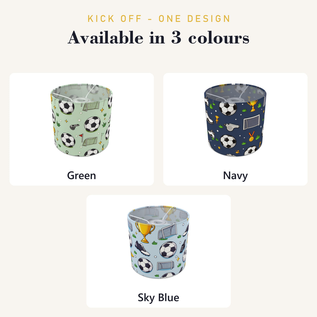 Navy Kick Off lampshade - 20cm x 18.5cm Ceiling - photo 8