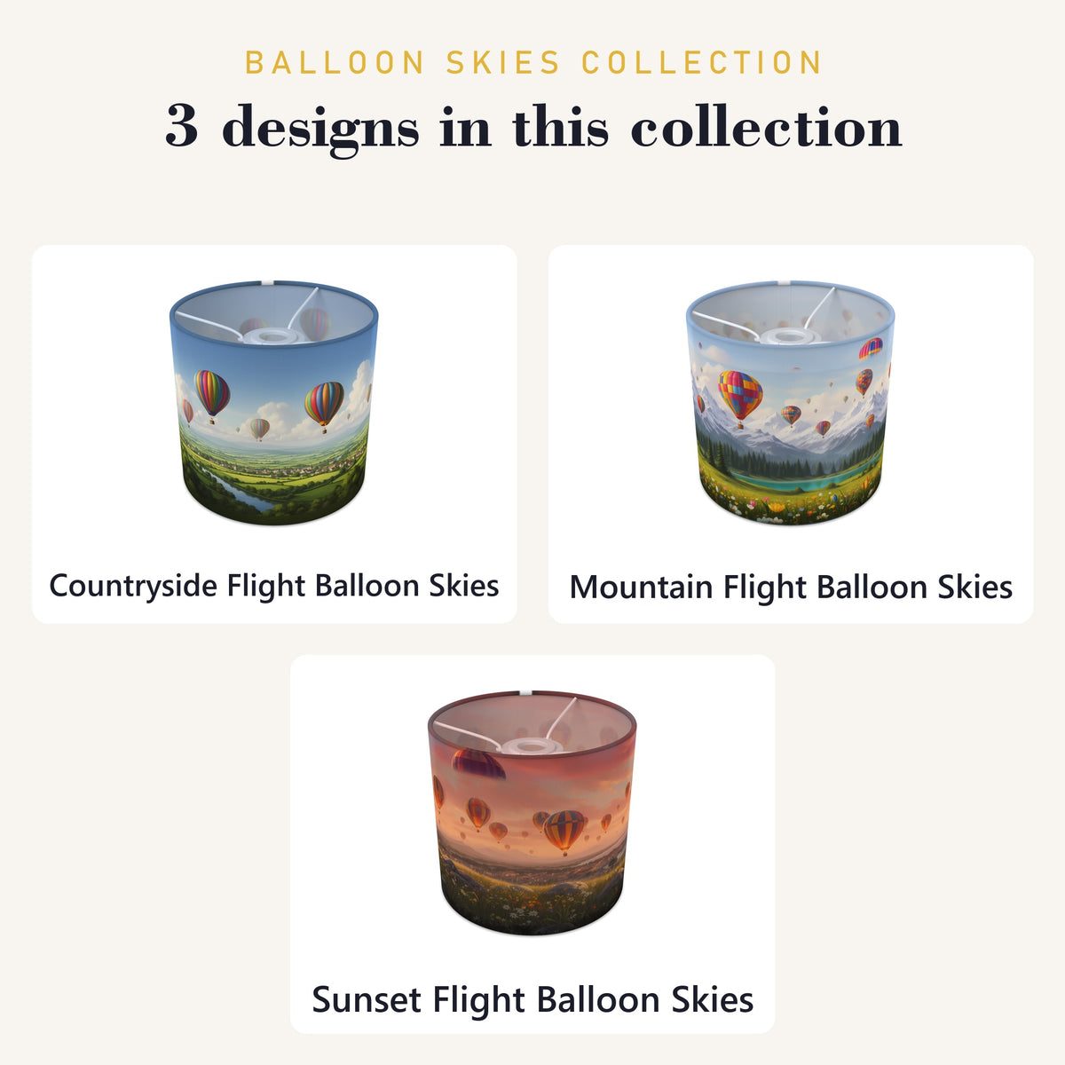 Balloon Skies wraparound lampshade - Countryside Flight - photo 9