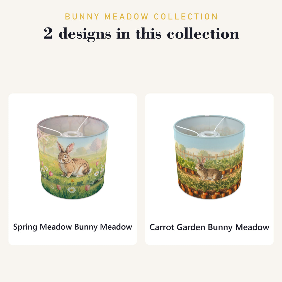 Bunny Meadow wraparound lampshade - Spring Meadow - photo 9