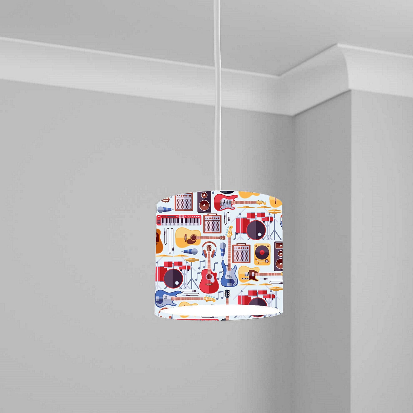 Colorful Musical Instruments Ceiling Lampshade Lightshade for Room - 20cm x 18.5cm