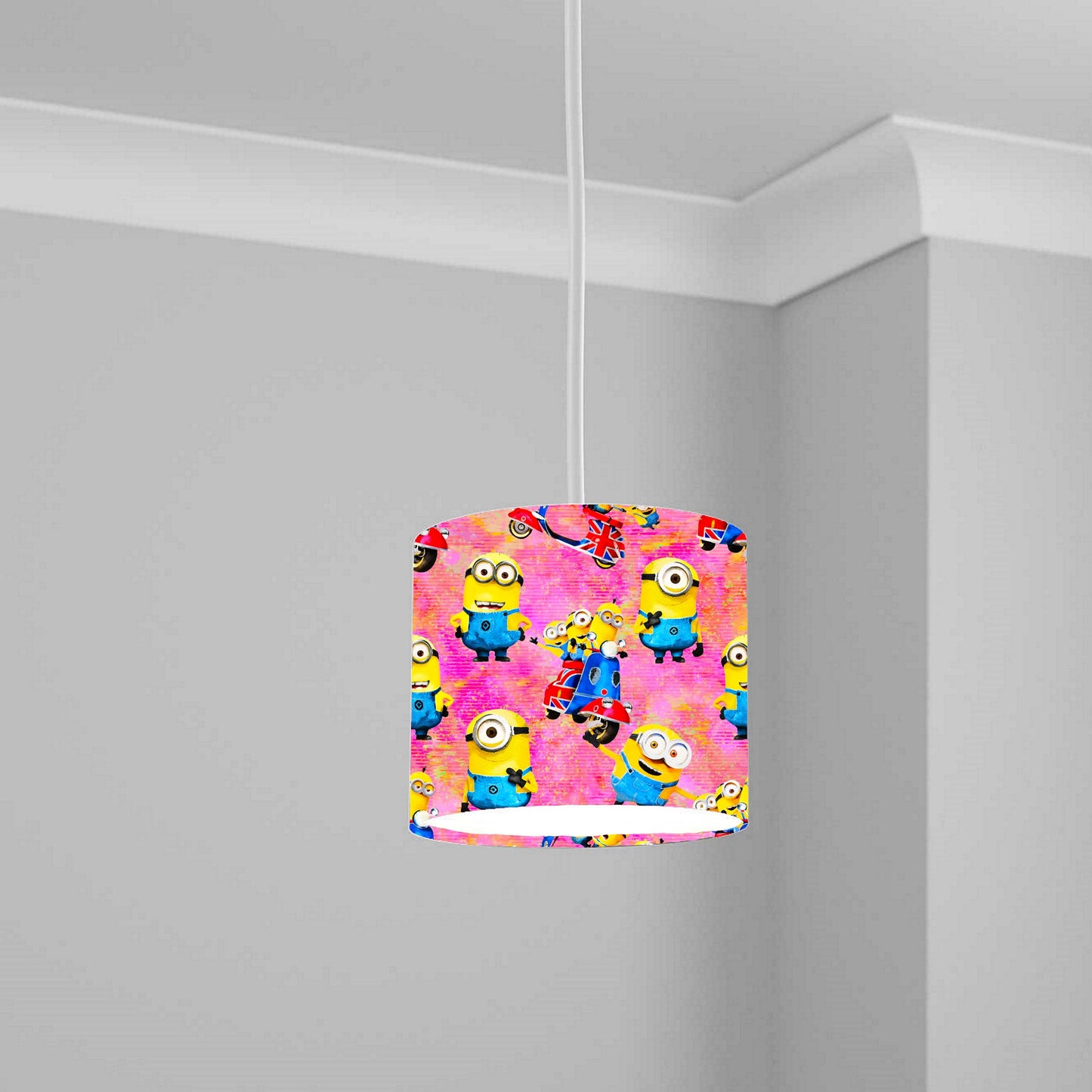 Comical Yellow Sidekicks Ceiling Lampshade Lightshade for Kids' Room - 20cm x 18.5cm