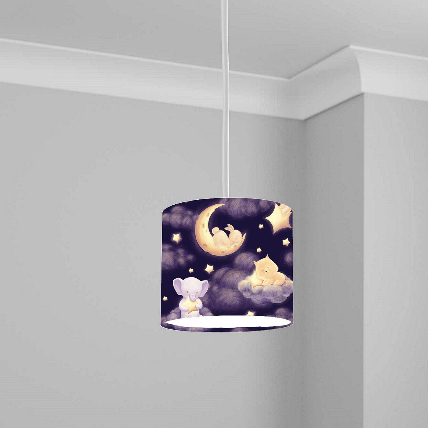 Dreamy Night Sky Animal Ceiling Lampshade Lightshade for Nursery - 20cm x 18.5cm