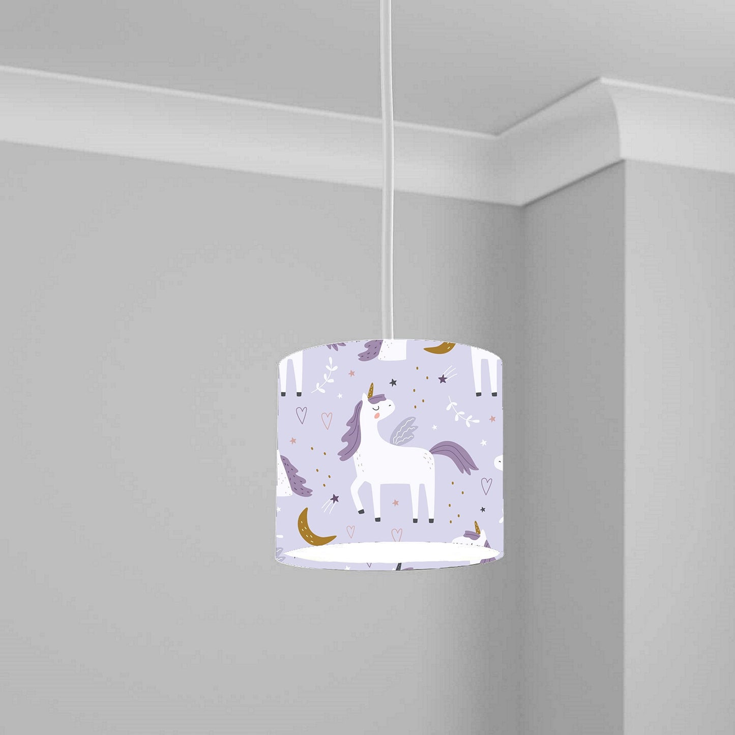 Purple Unicorn Fantasy Ceiling Lampshade Lightshade for Room - 20cm x 18.5cm