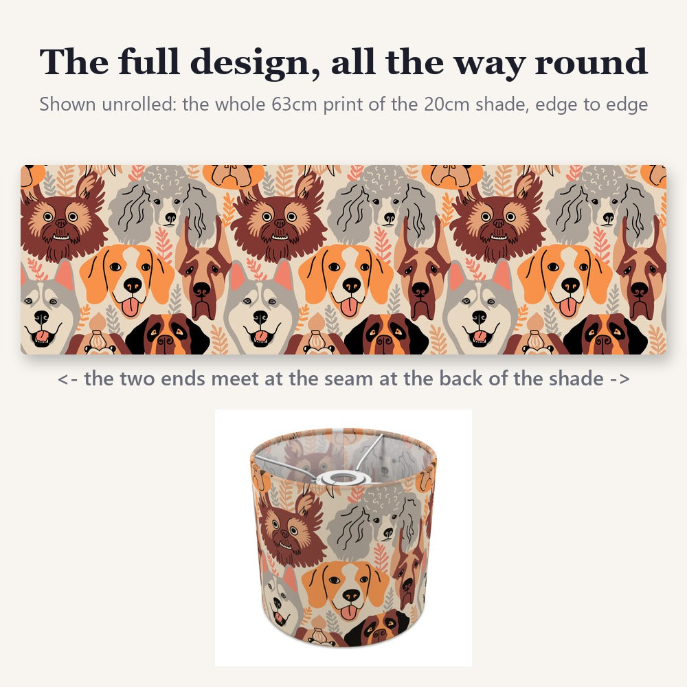 Adorable Puppy Dog Pattern lampshade
