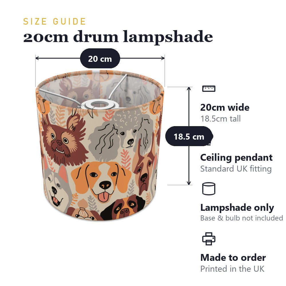 Adorable Puppy Dog Pattern lampshade