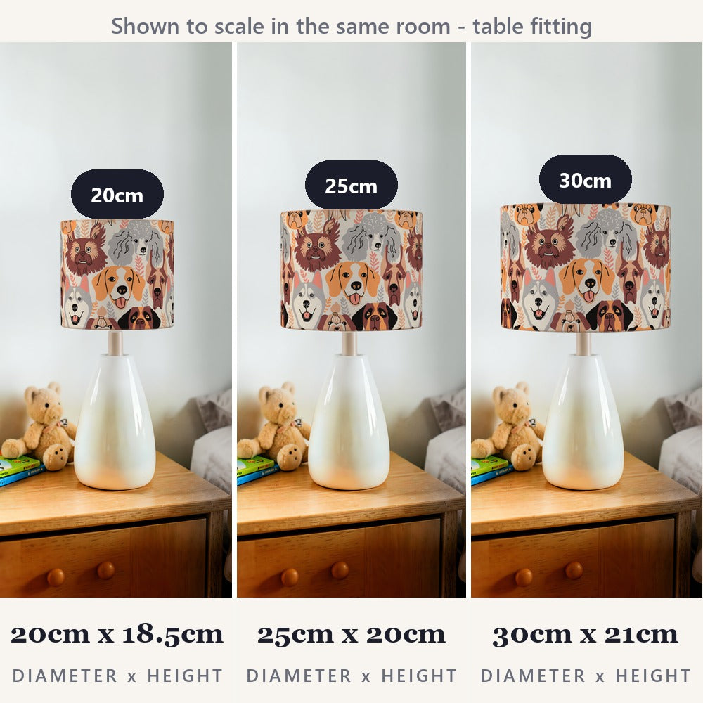 Adorable Puppy Dog Pattern lampshade