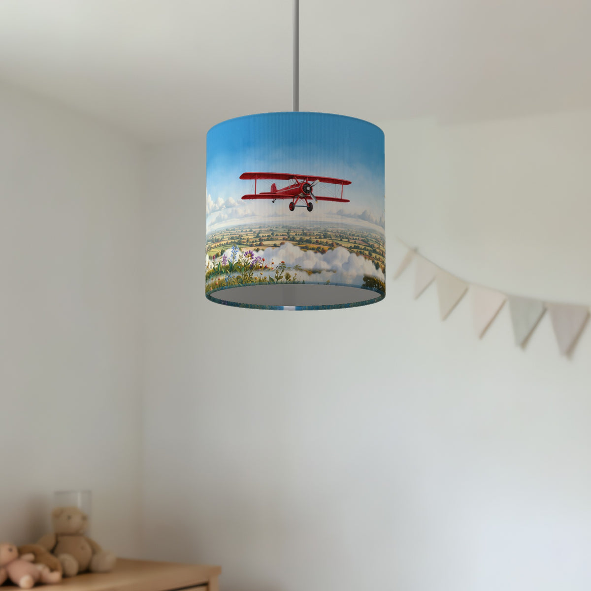Sky Planes wraparound lampshade - Vintage Flight - photo 4