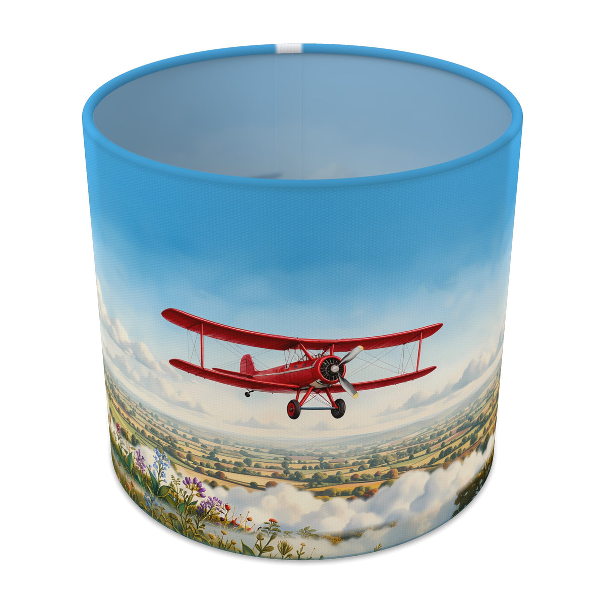Vintage Flight Sky Planes lampshade - 20cm x 18.5cm Table