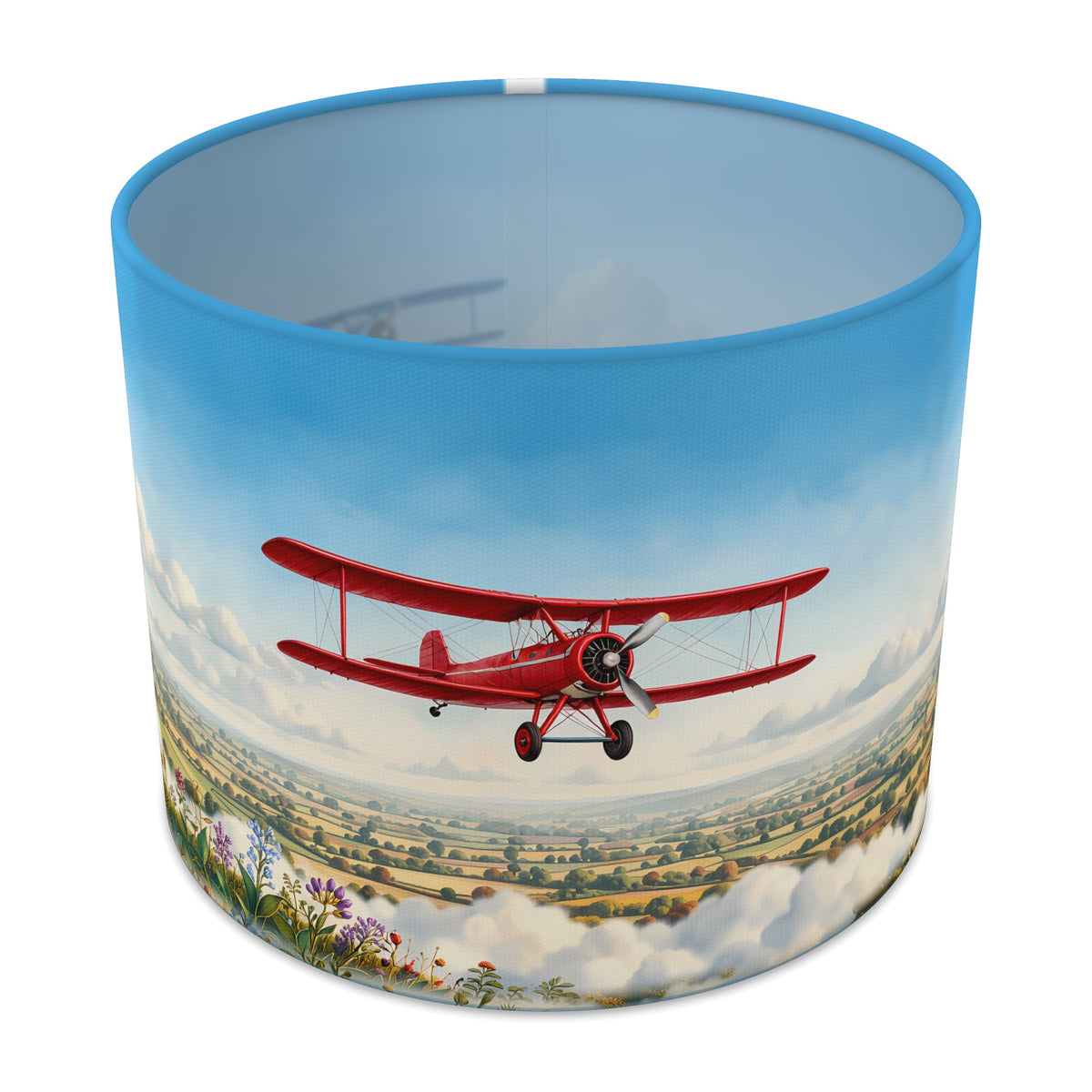 Vintage Flight Sky Planes lampshade - 25cm x 20cm Table
