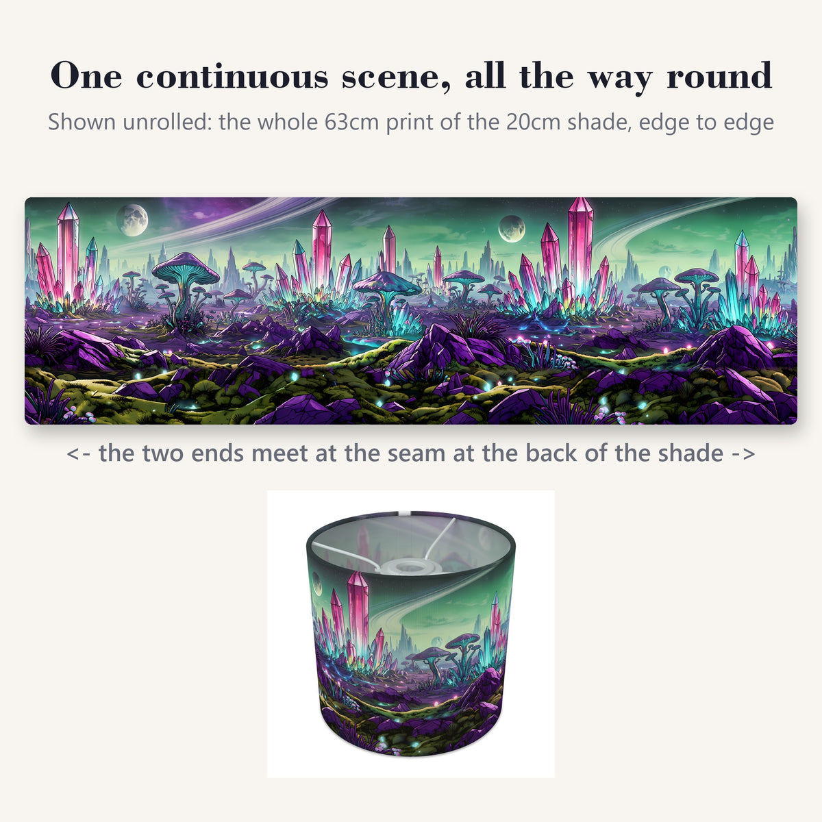 Alien Planet wraparound lampshade - Crystal Planet - photo 2