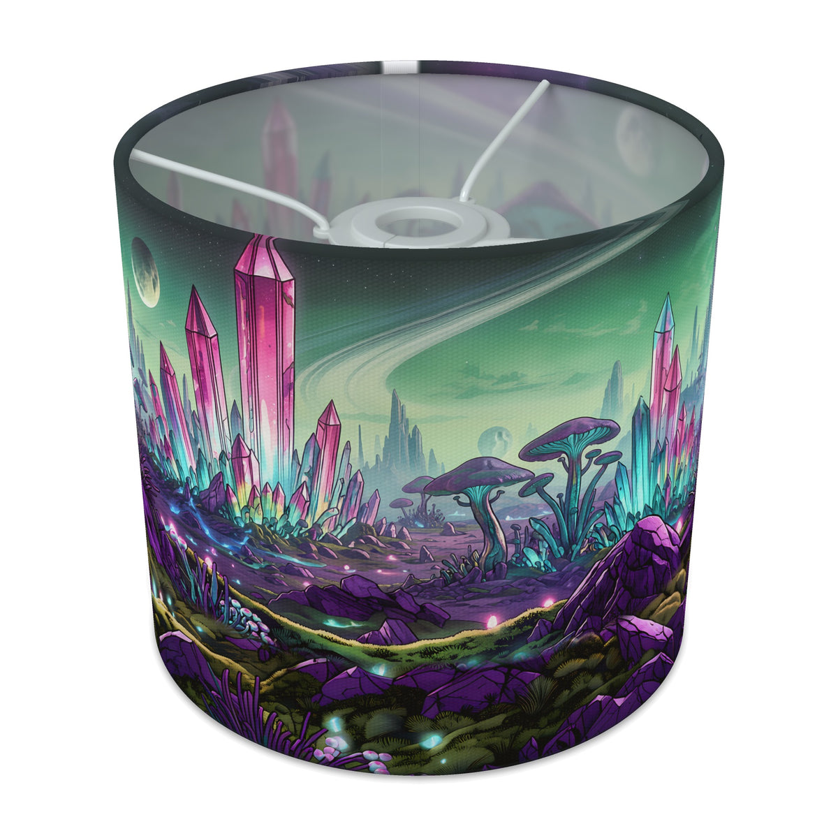 Alien Planet wraparound lampshade - Crystal Planet - main photo