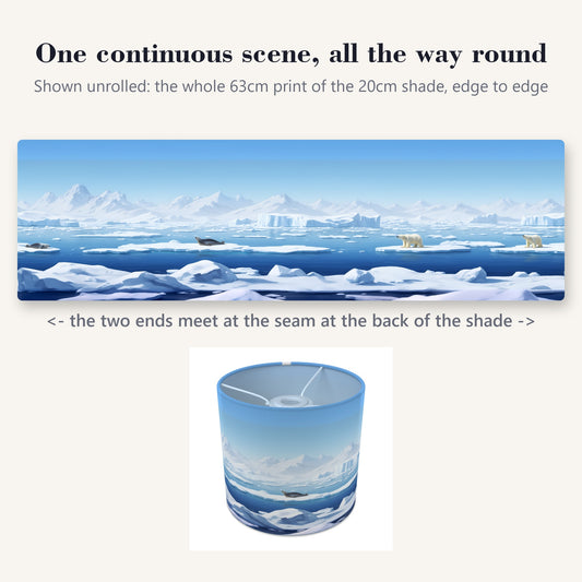 Arctic Panorama wraparound lampshade - Polar Ice - photo 2