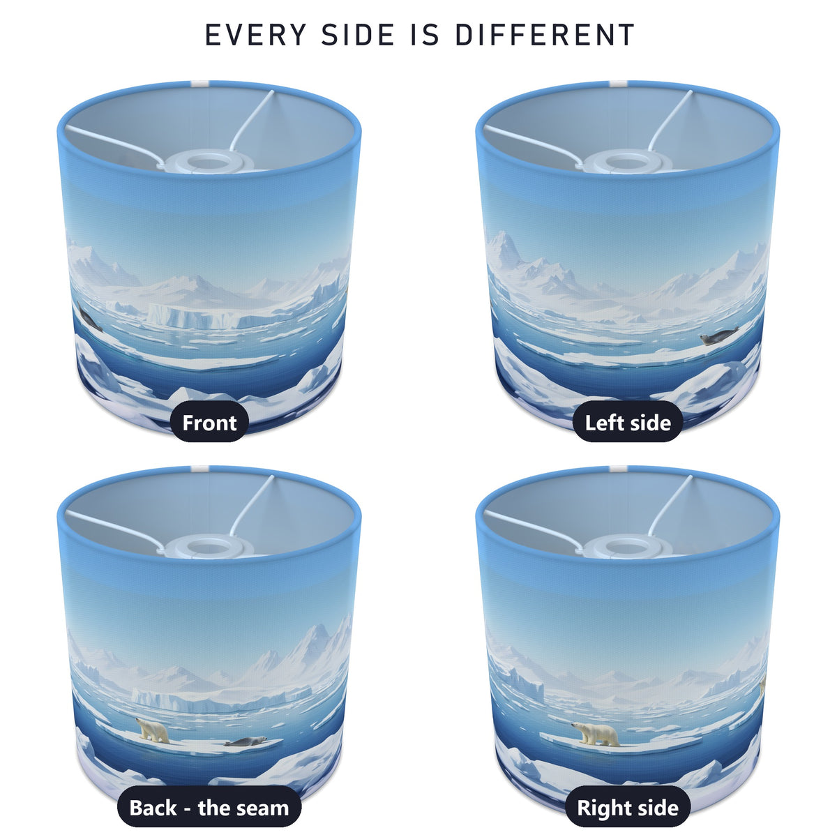 Arctic Panorama wraparound lampshade - Polar Ice - photo 3