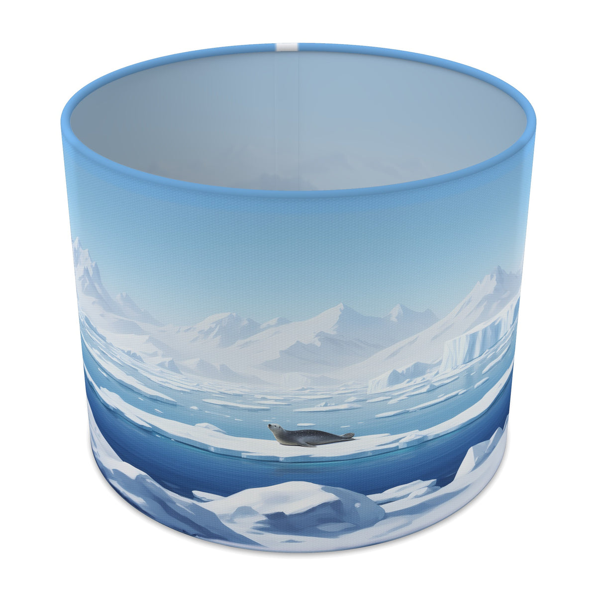 Polar Ice Arctic Panorama lampshade - 25cm x 20cm Table