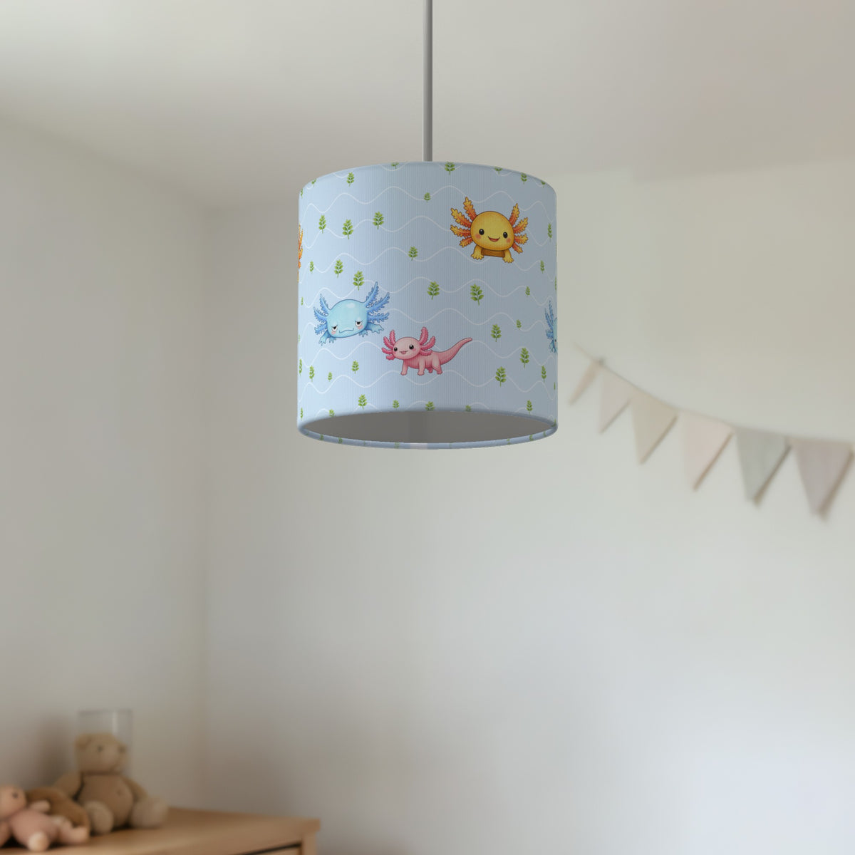 Sky Axolotl Lagoon lampshade - 20cm x 18.5cm Ceiling - photo 2