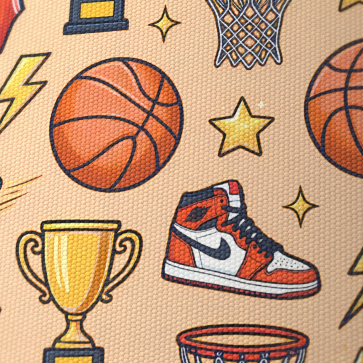 Orange Basketball Kids lampshade - 20cm x 18.5cm Ceiling - photo 6