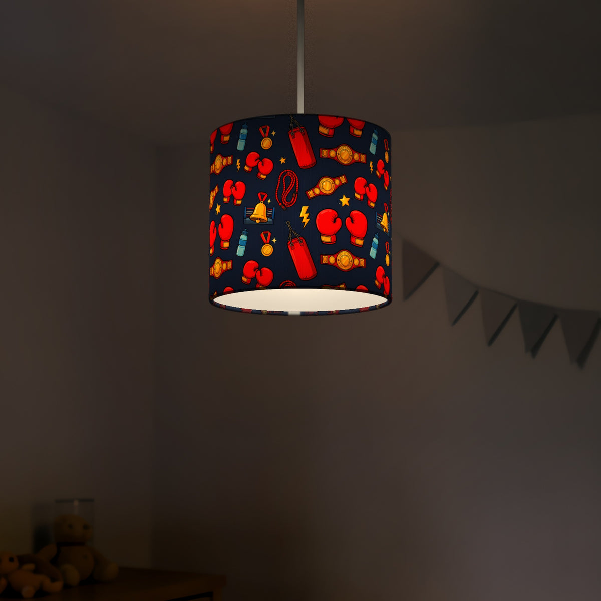 Navy Little Champ lampshade - 20cm x 18.5cm Ceiling - photo 5