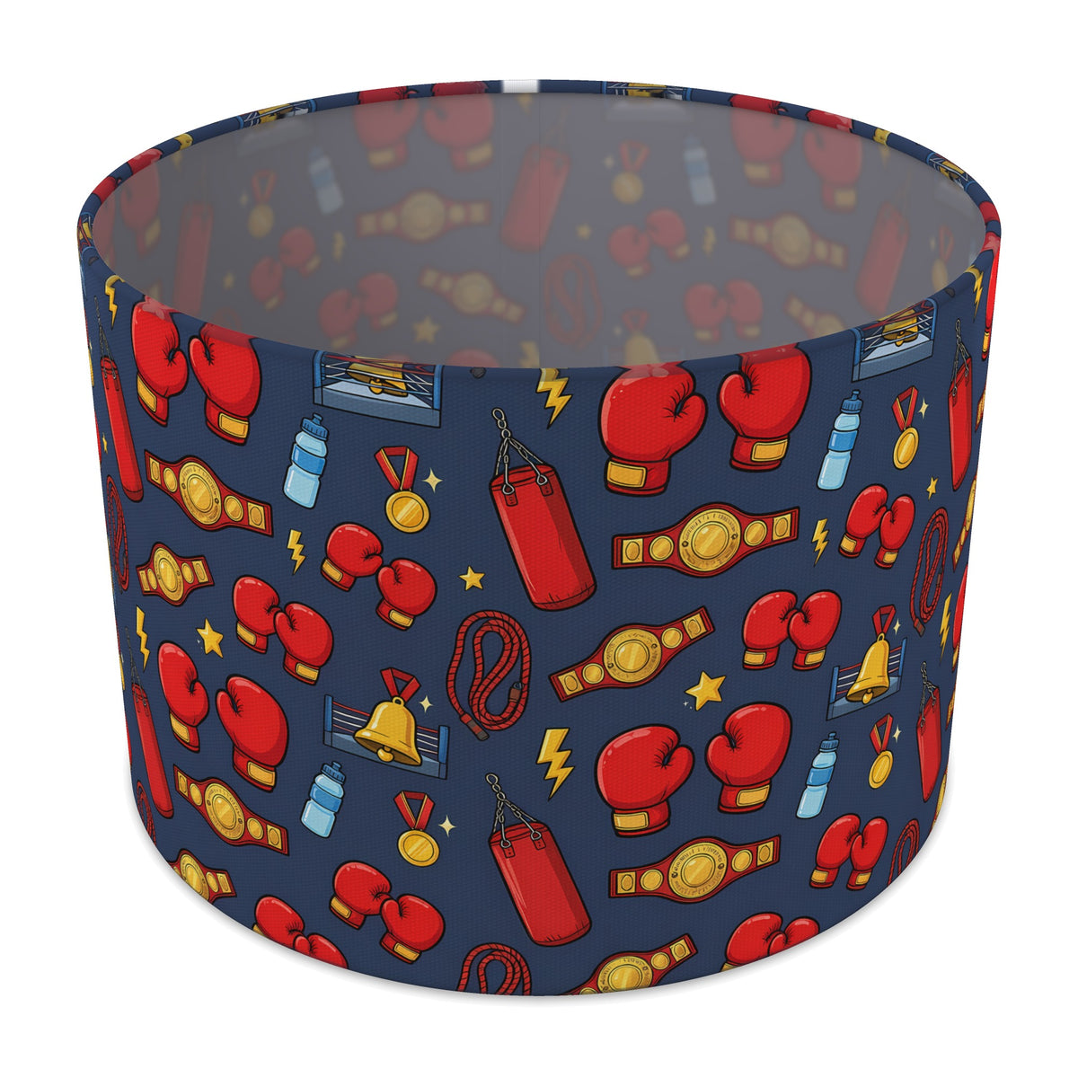 Navy Little Champ lampshade - 30cm x 21cm Table