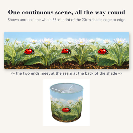 Bug Garden wraparound lampshade - Ladybird Garden - photo 2