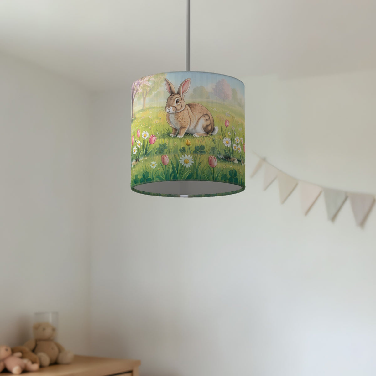 Bunny Meadow wraparound lampshade - Spring Meadow - photo 4