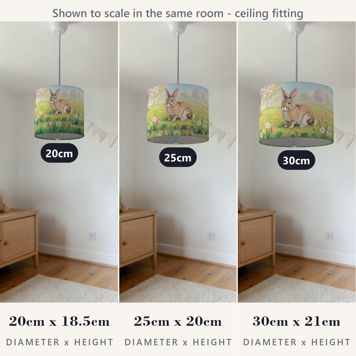 Bunny Meadow wraparound lampshade - Spring Meadow - photo 6