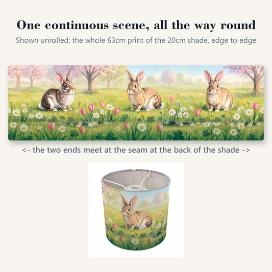 Bunny Meadow wraparound lampshade - Spring Meadow - photo 2