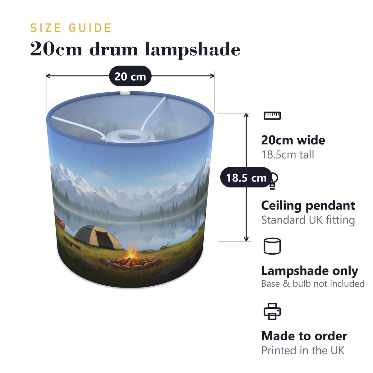 Camping Adventure wraparound lampshade - Lakeside Camp - photo 7
