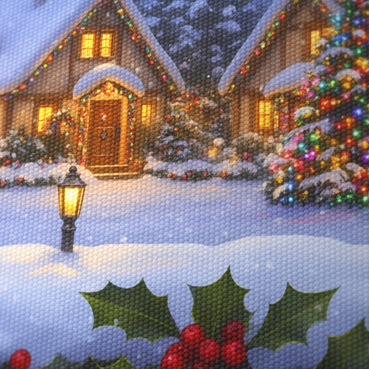Winter Wonderland wraparound lampshade - Snowy Village - photo 8
