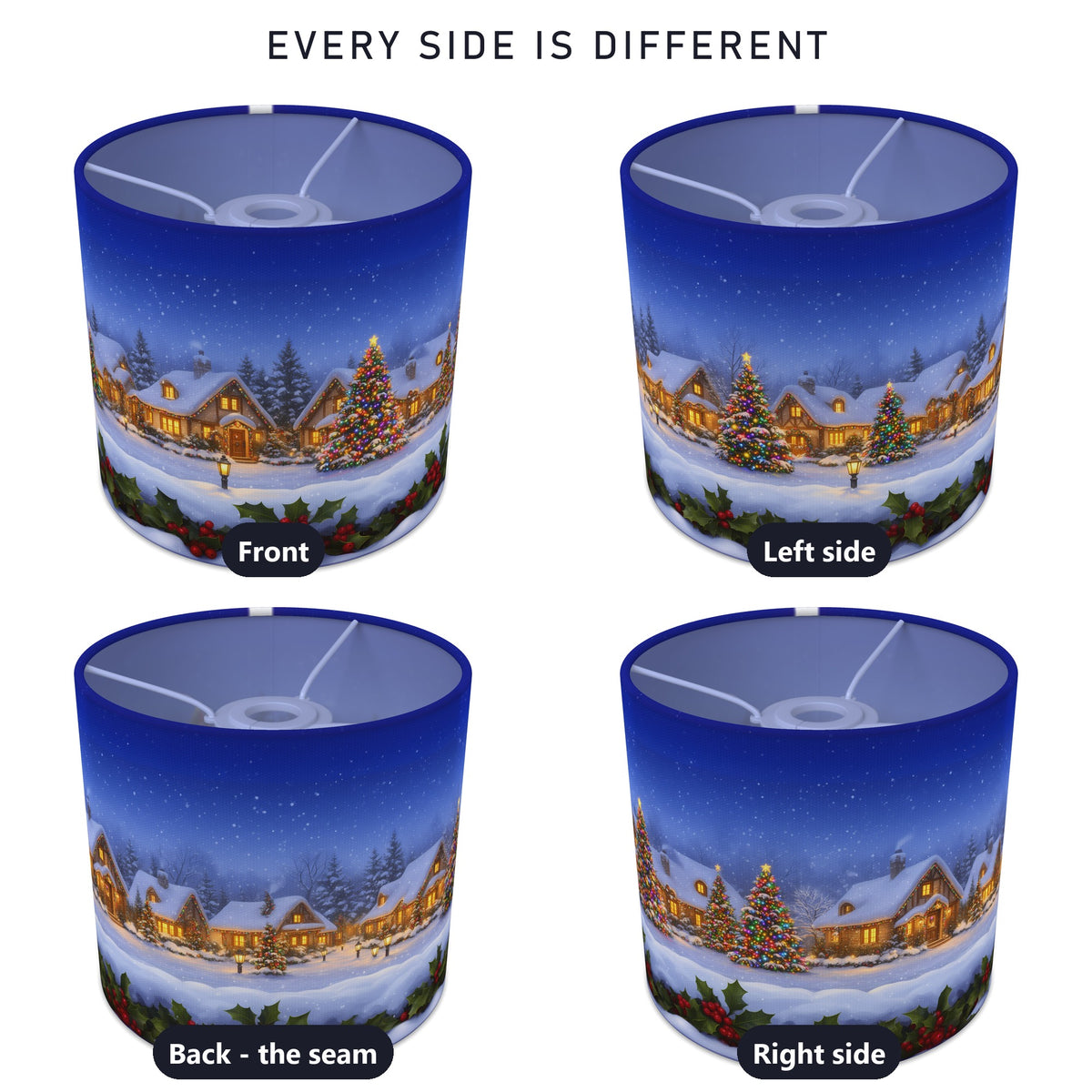 Winter Wonderland wraparound lampshade - Snowy Village - photo 3