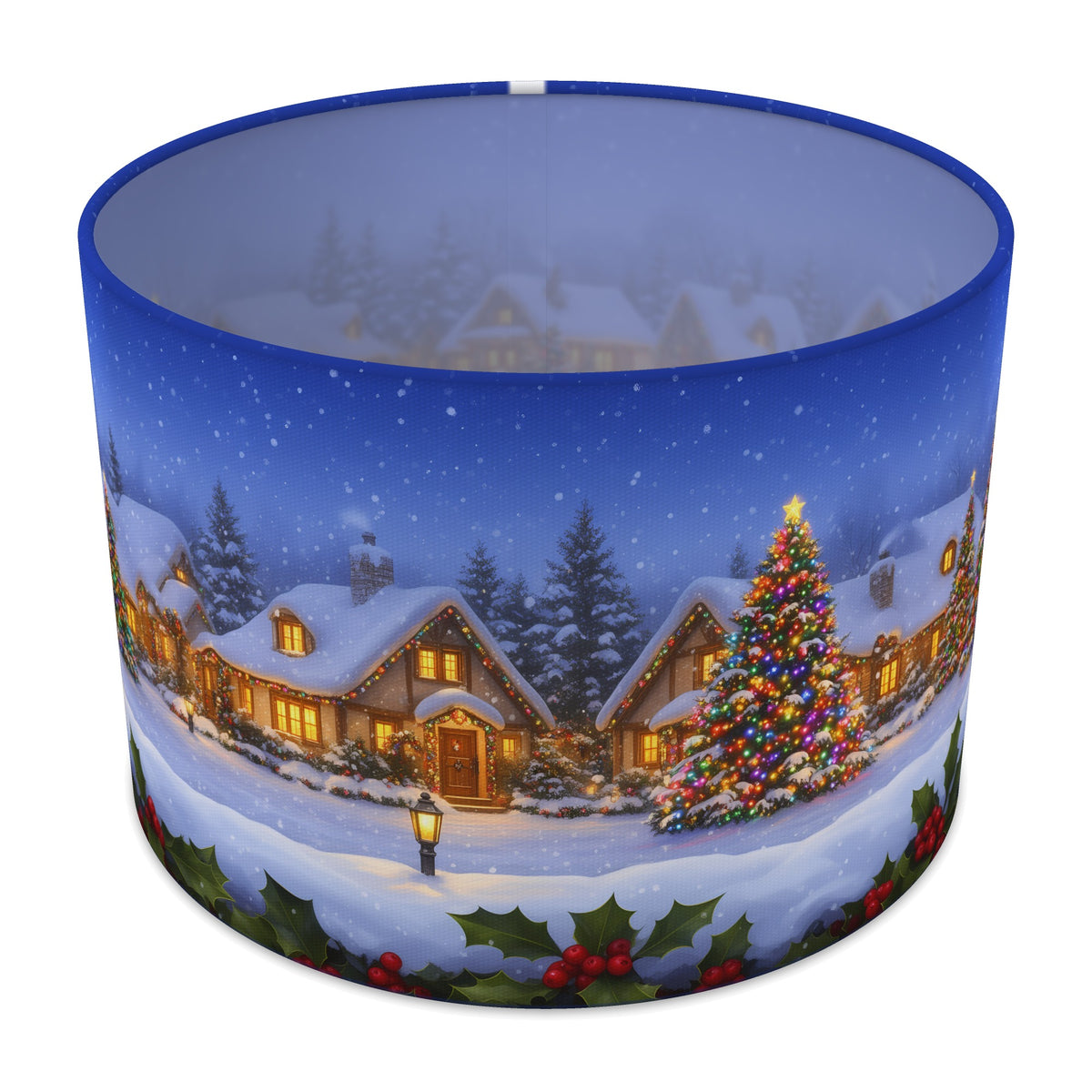 Snowy Village Winter Wonderland lampshade - 30cm x 21cm Table