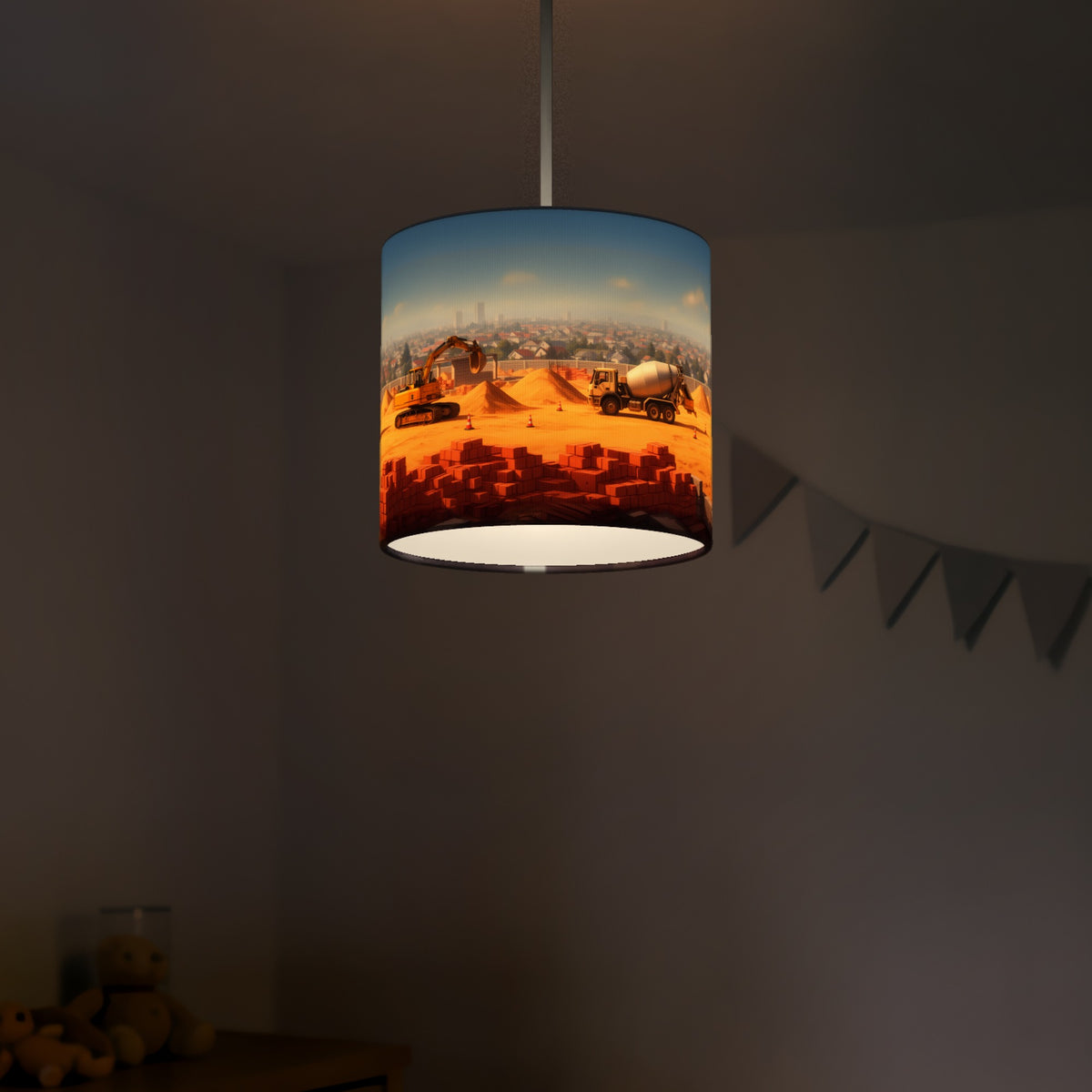Busy Builders wraparound lampshade - Building Site - photo 5