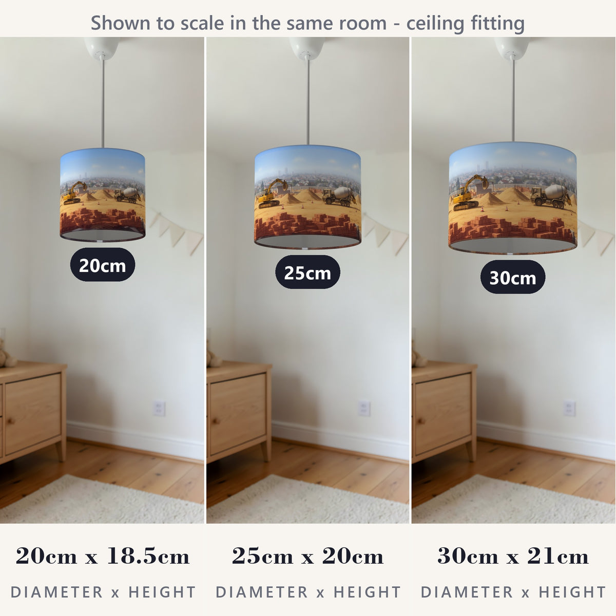Busy Builders wraparound lampshade - Building Site - photo 6