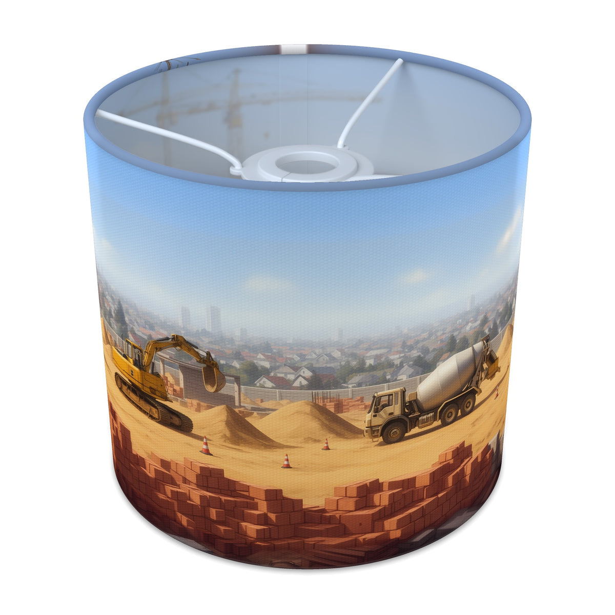 Busy Builders wraparound lampshade - Building Site - main photo