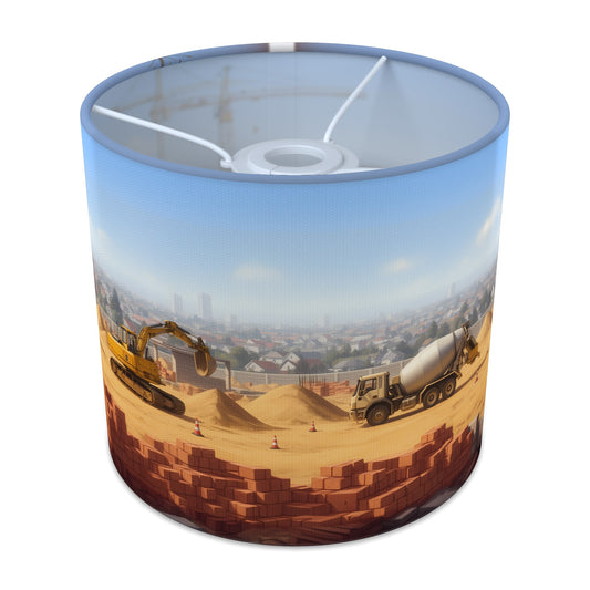 Busy Builders wraparound lampshade - Building Site - main photo