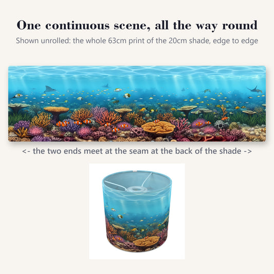 Coral Reef wraparound lampshade - Sunlit Reef - photo 2