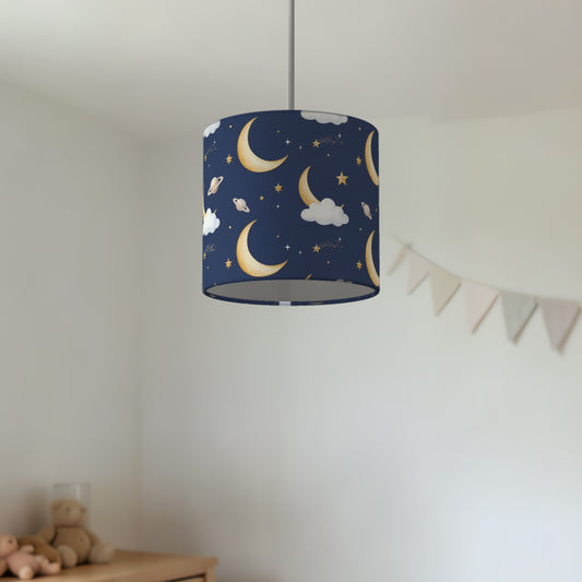 Navy Starry Night lampshade - 20cm x 18.5cm Ceiling - photo 2