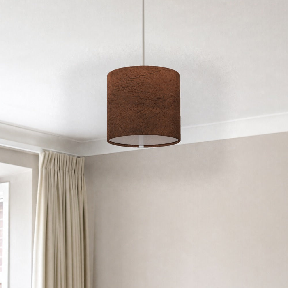 Rustic Brown Suede Texture lampshade
