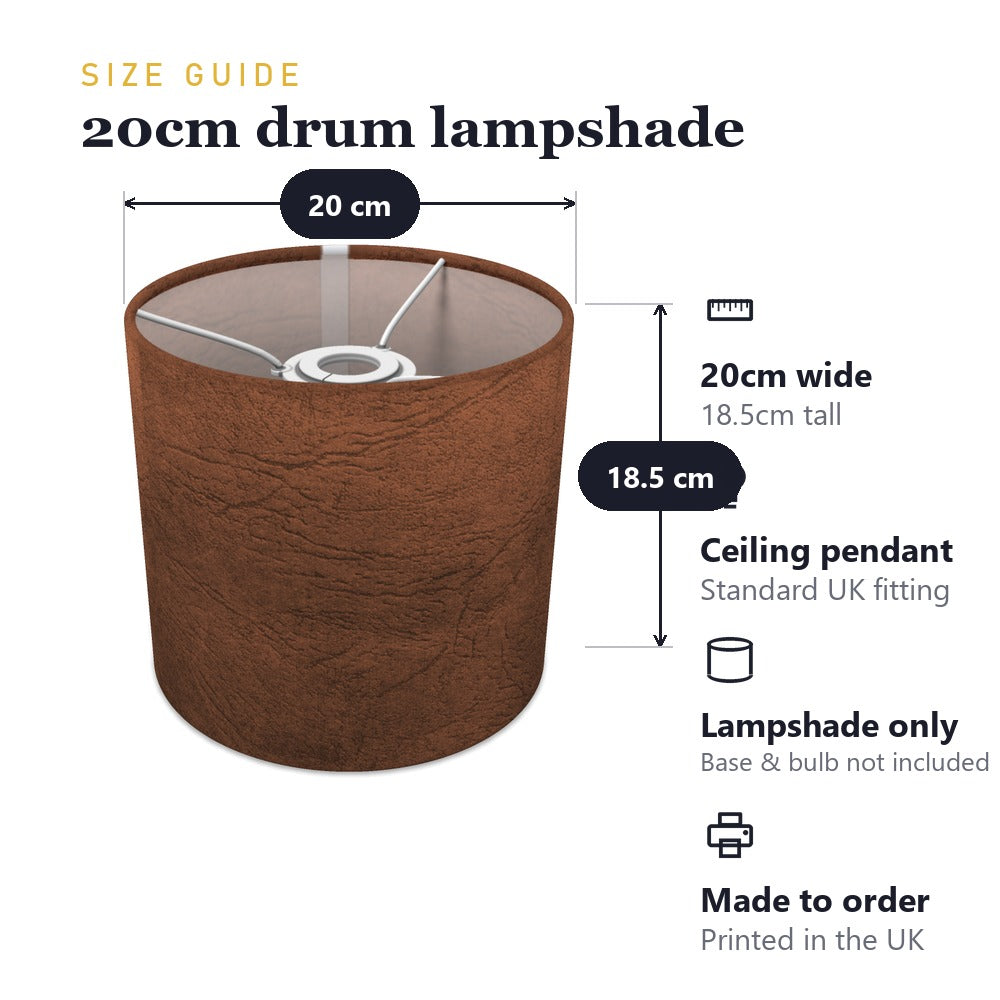 Rustic Brown Suede Texture lampshade