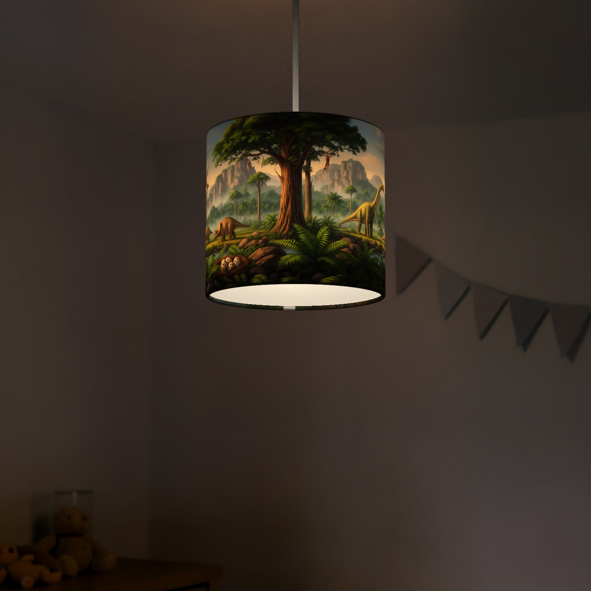 Dinosaur World wraparound lampshade - Volcano Valley - photo 5