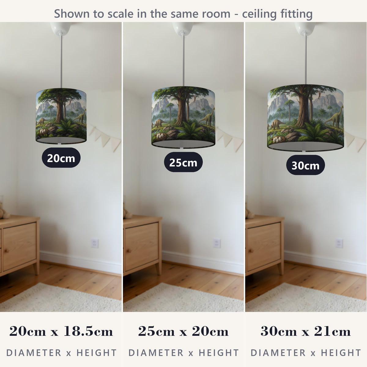 Dinosaur World wraparound lampshade - Volcano Valley - photo 6