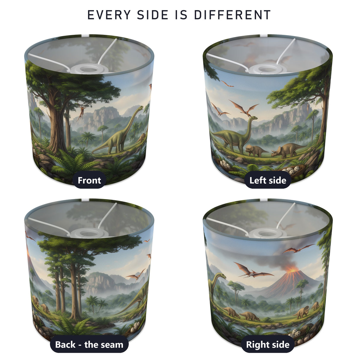 Dinosaur World wraparound lampshade - Volcano Valley - photo 3