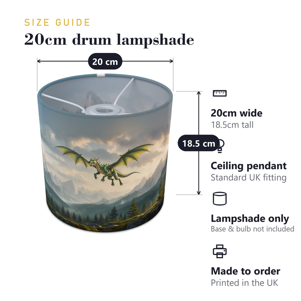 Dragon Mountains wraparound lampshade - Dragon Peaks - photo 7