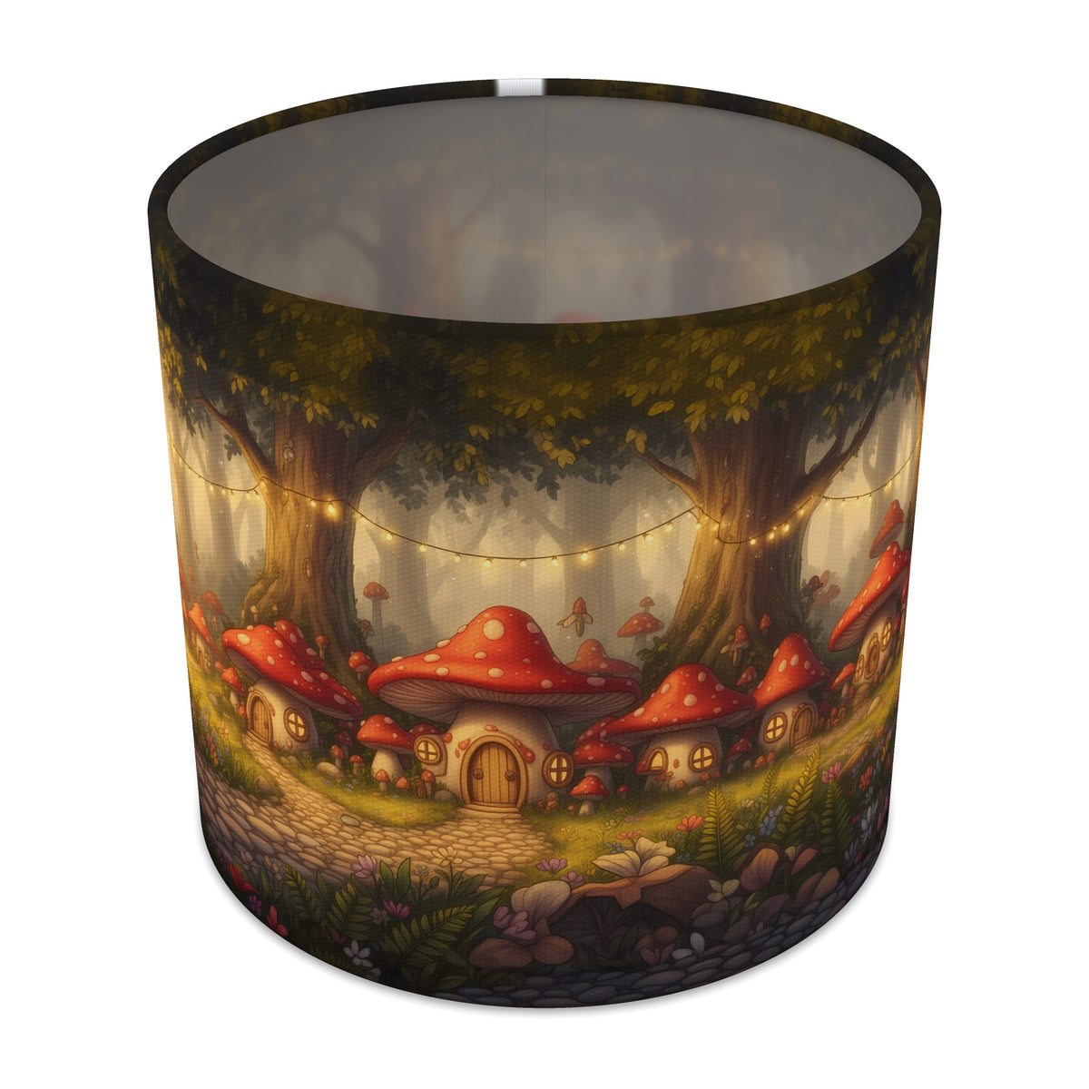 Toadstool Village Fairytale Forest lampshade - 20cm x 18.5cm Table