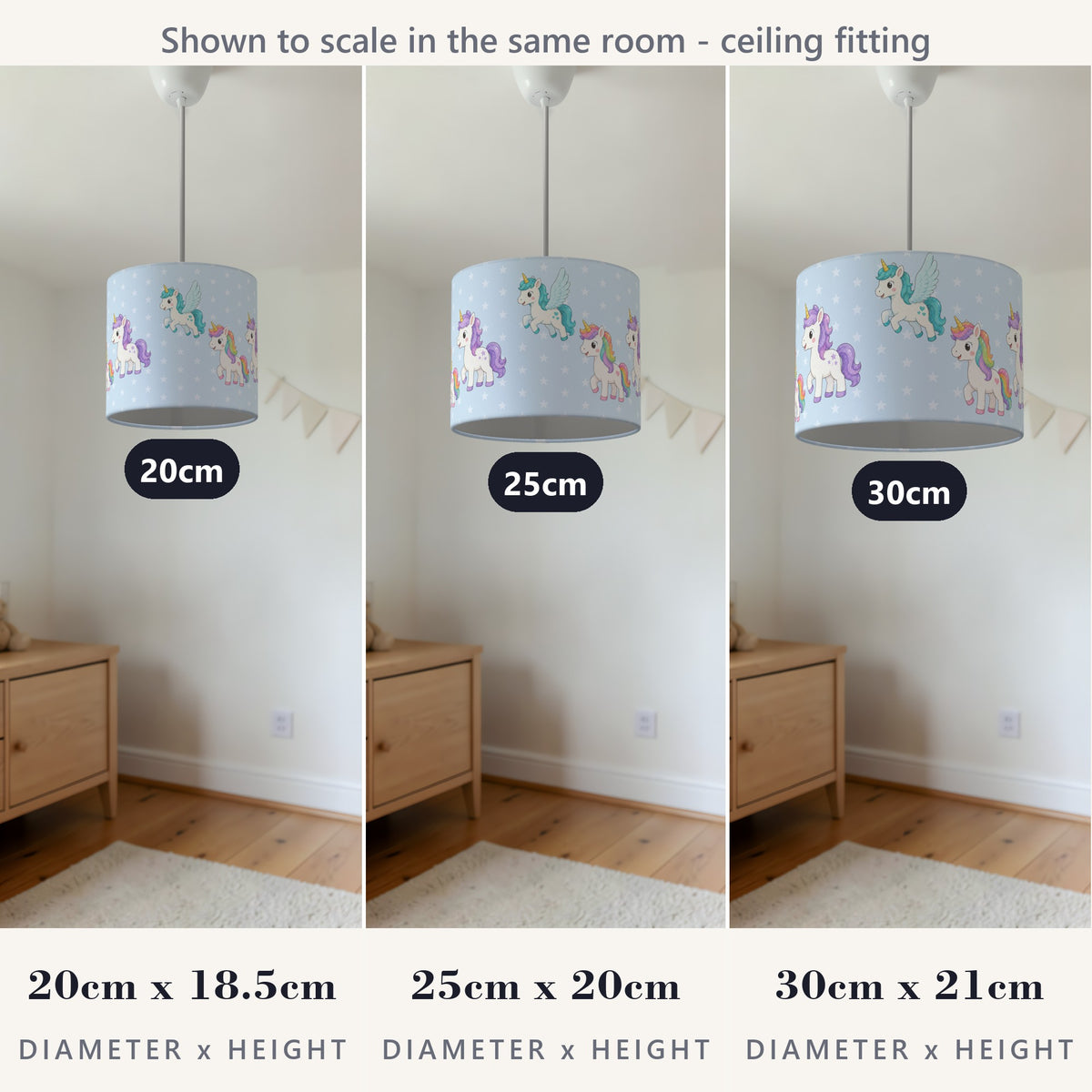 Sky Fantasy Kingdom lampshade - 20cm x 18.5cm Ceiling - photo 4