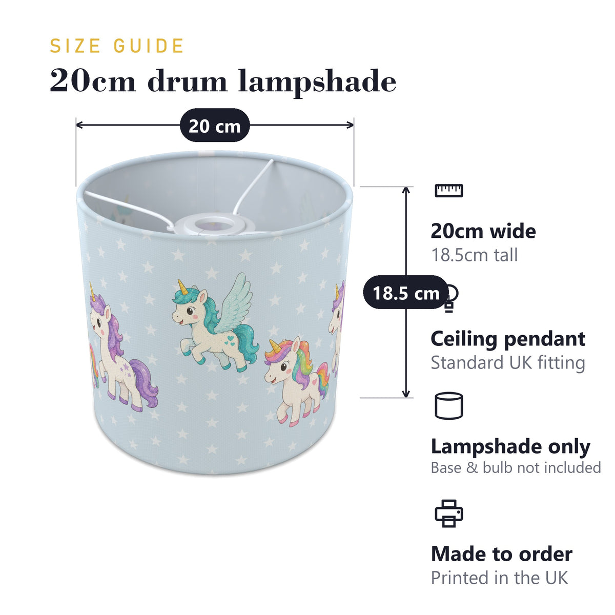 Sky Fantasy Kingdom lampshade - 20cm x 18.5cm Ceiling - photo 7