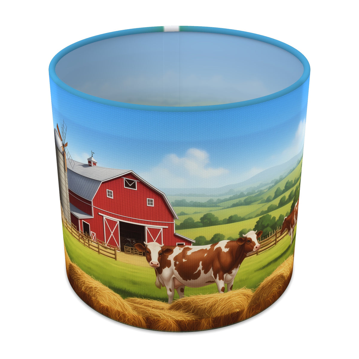 Farmyard Farmland Panorama lampshade - 20cm x 18.5cm Table