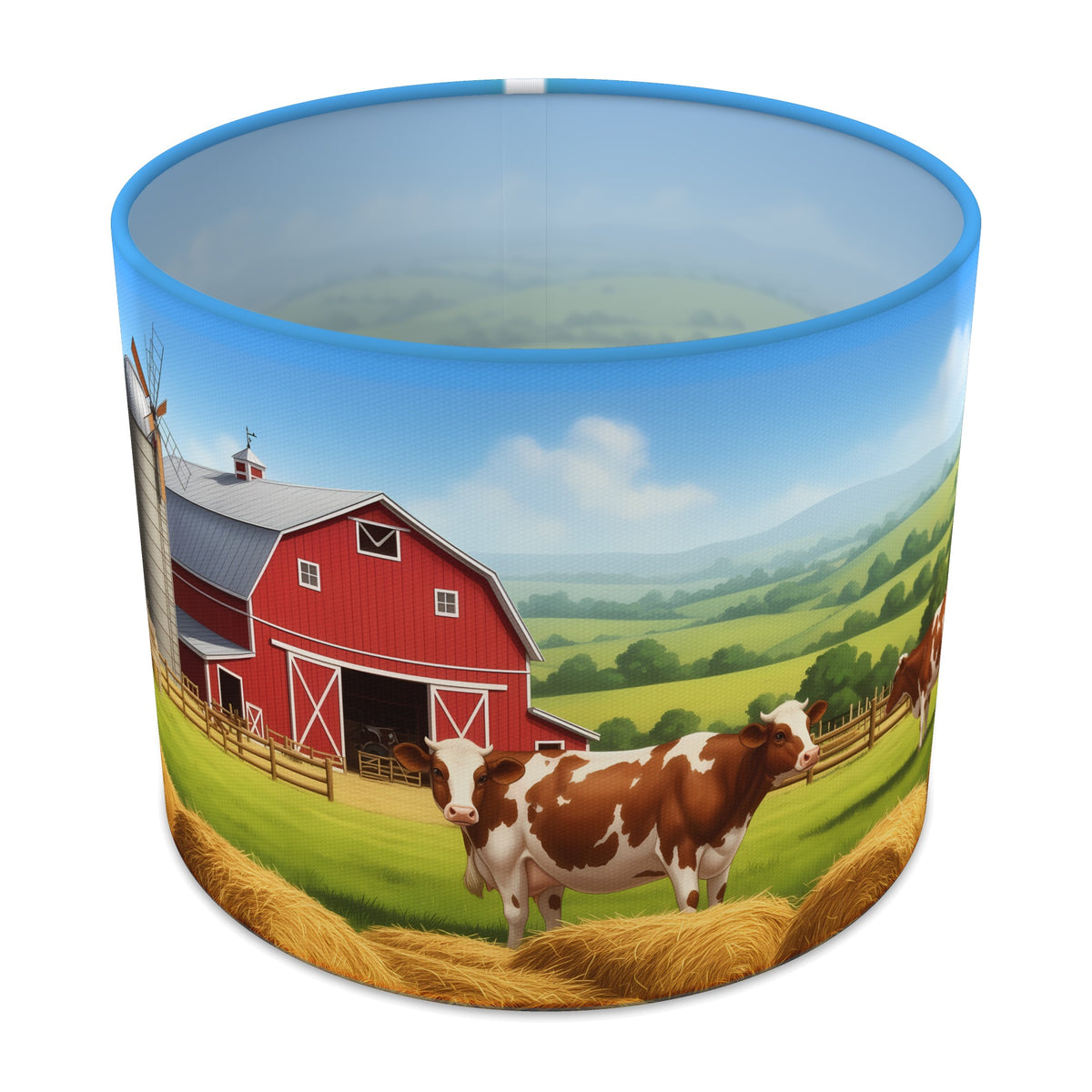 Farmyard Farmland Panorama lampshade - 25cm x 20cm Table