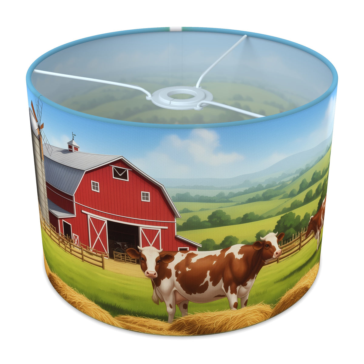 Farmyard Farmland Panorama lampshade - 30cm x 21cm Ceiling